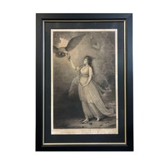 "Libertad bajo la forma de la Diosa de la Juventud" Grabado Stipple, E. Savage, 1796