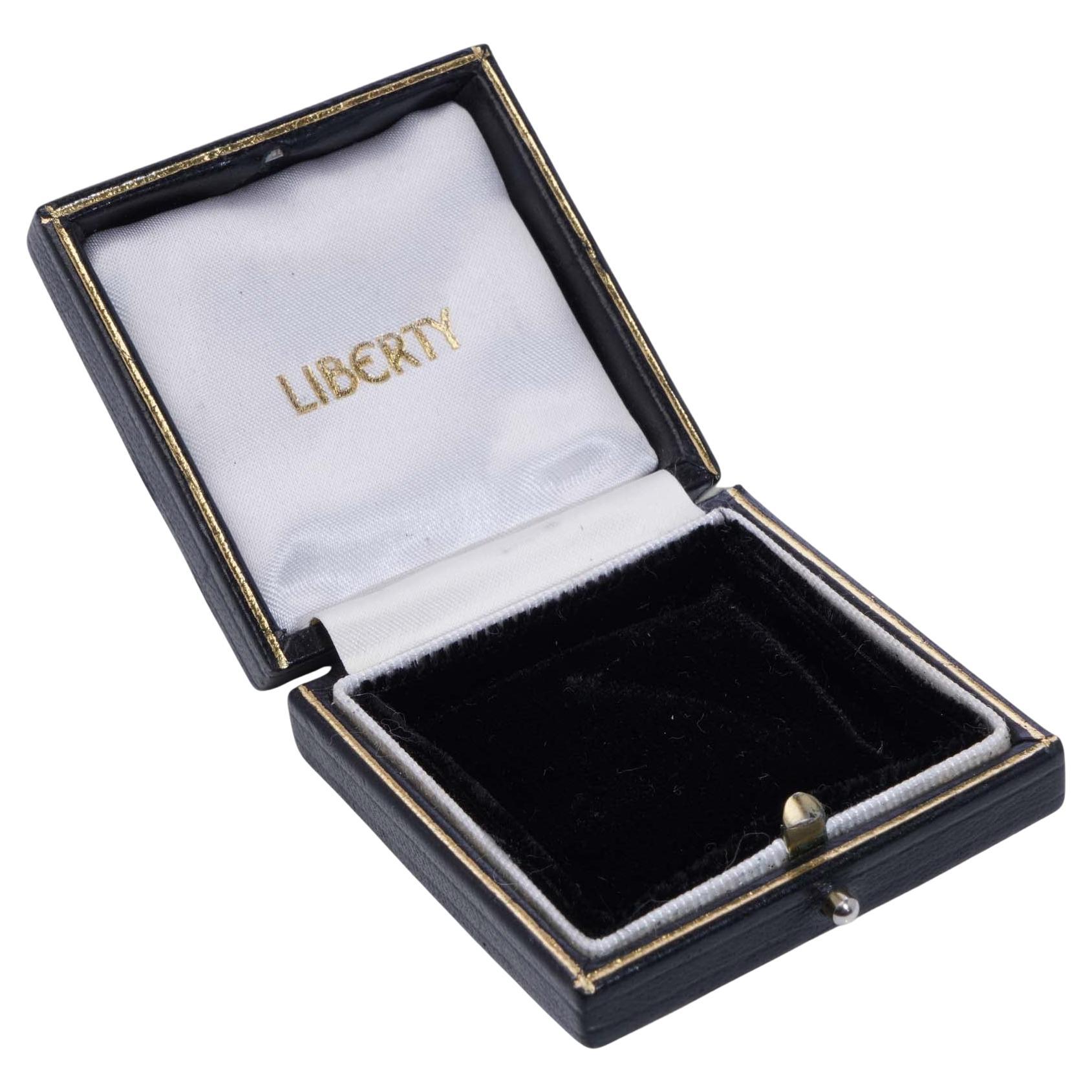 Broche Liberty de cuero y terciopelo Caja en venta