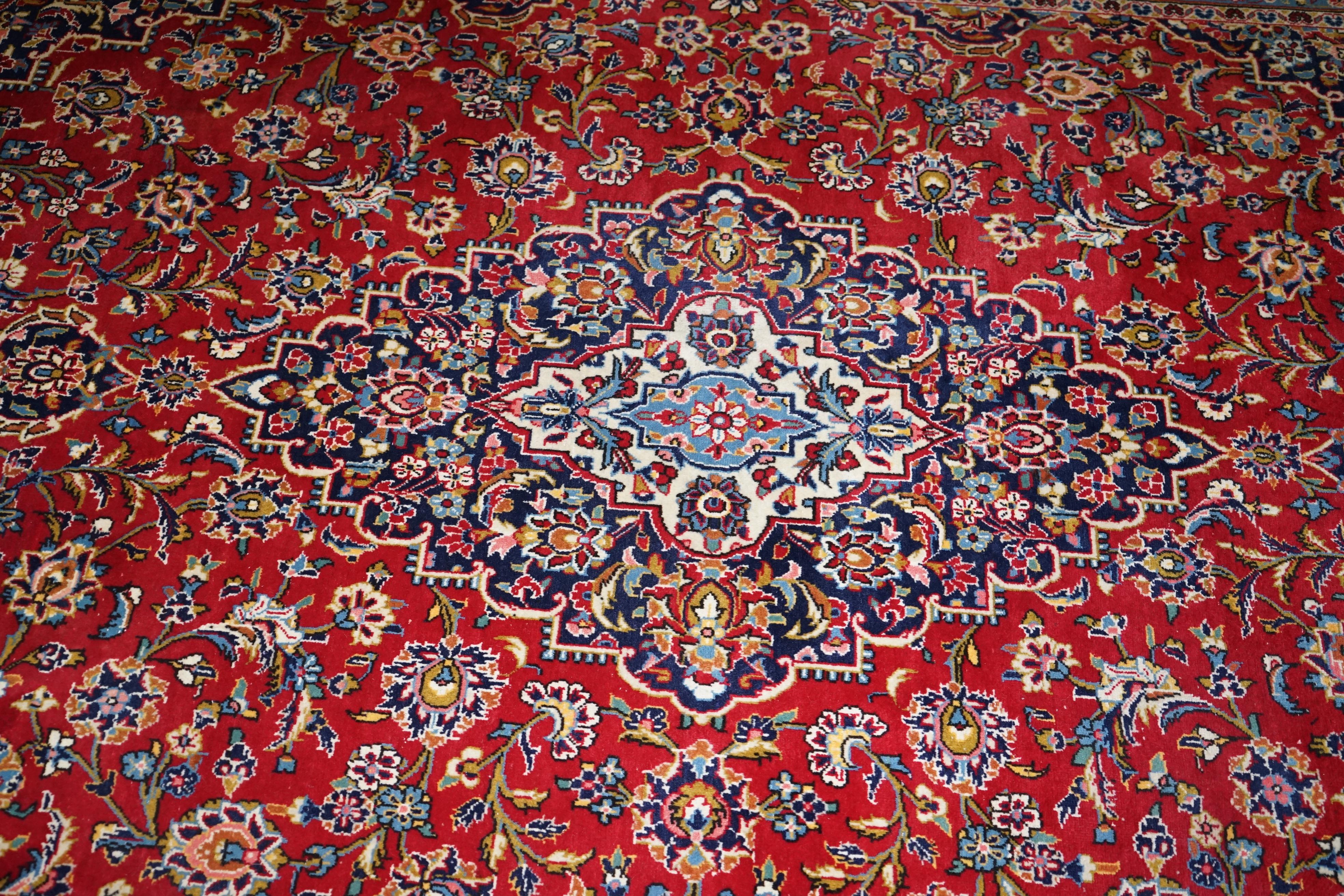 Liberty London Tabriz Garden Floral Rug Large Fine Hand Knotted For Sale 1