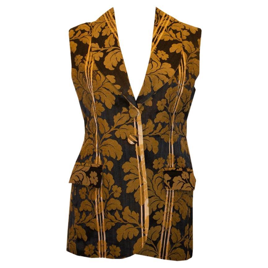 Liberty of London Black and Gold Waistcoat. For Sale