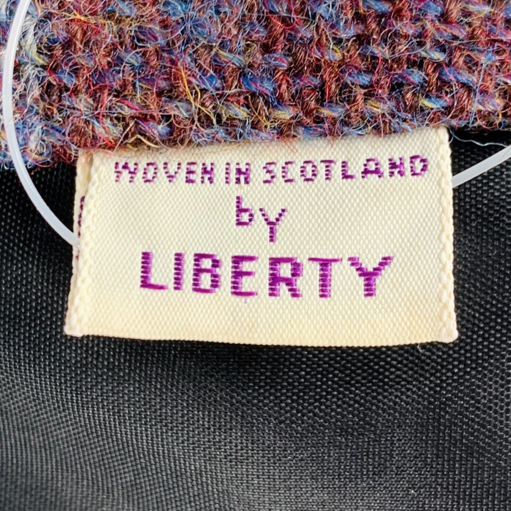 LIBERTY OF LONDON Blue Multi-Color Diagonal Stripe Wool Woven Tie In Good Condition For Sale In San Francisco, CA