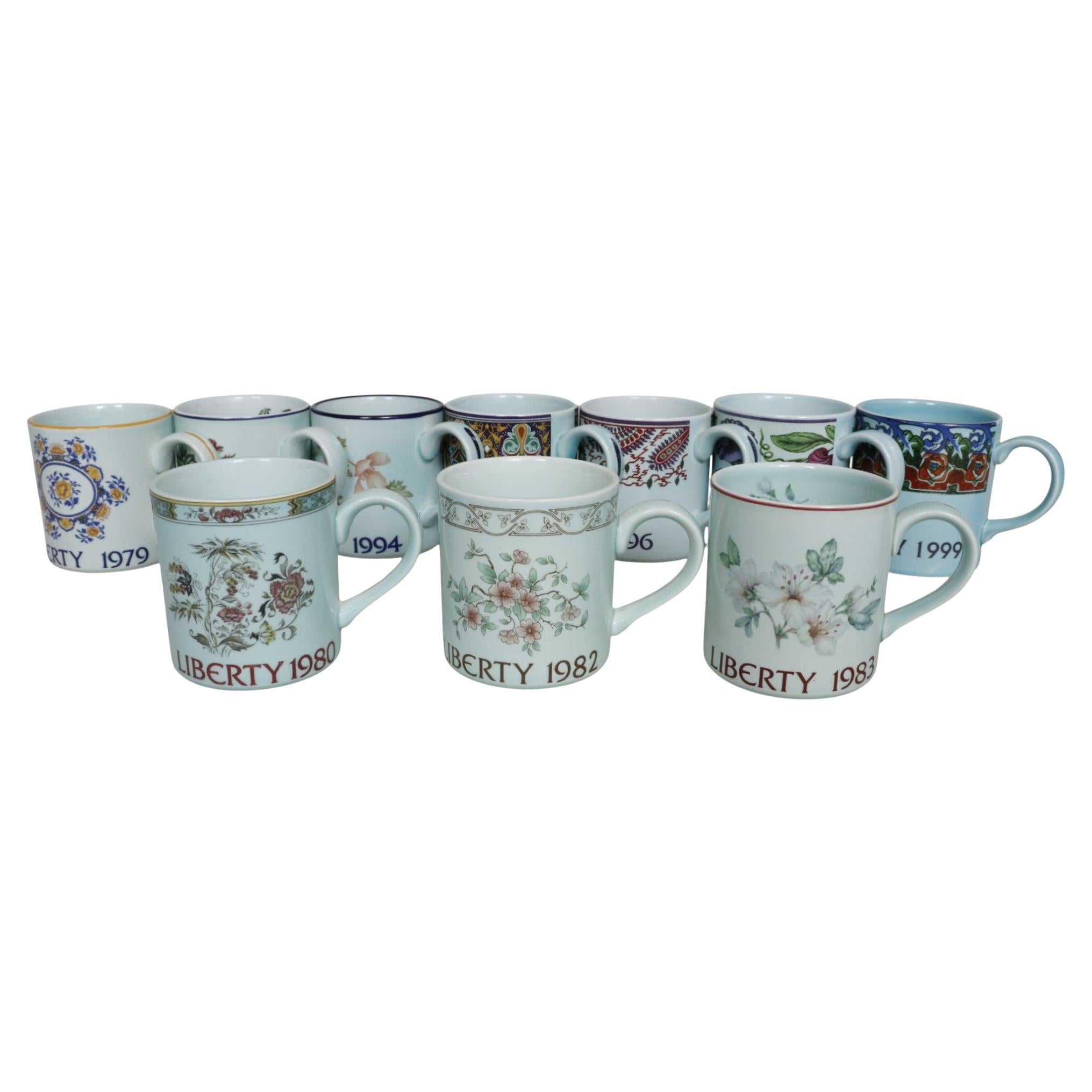 Colección de diez tazas inglesas 