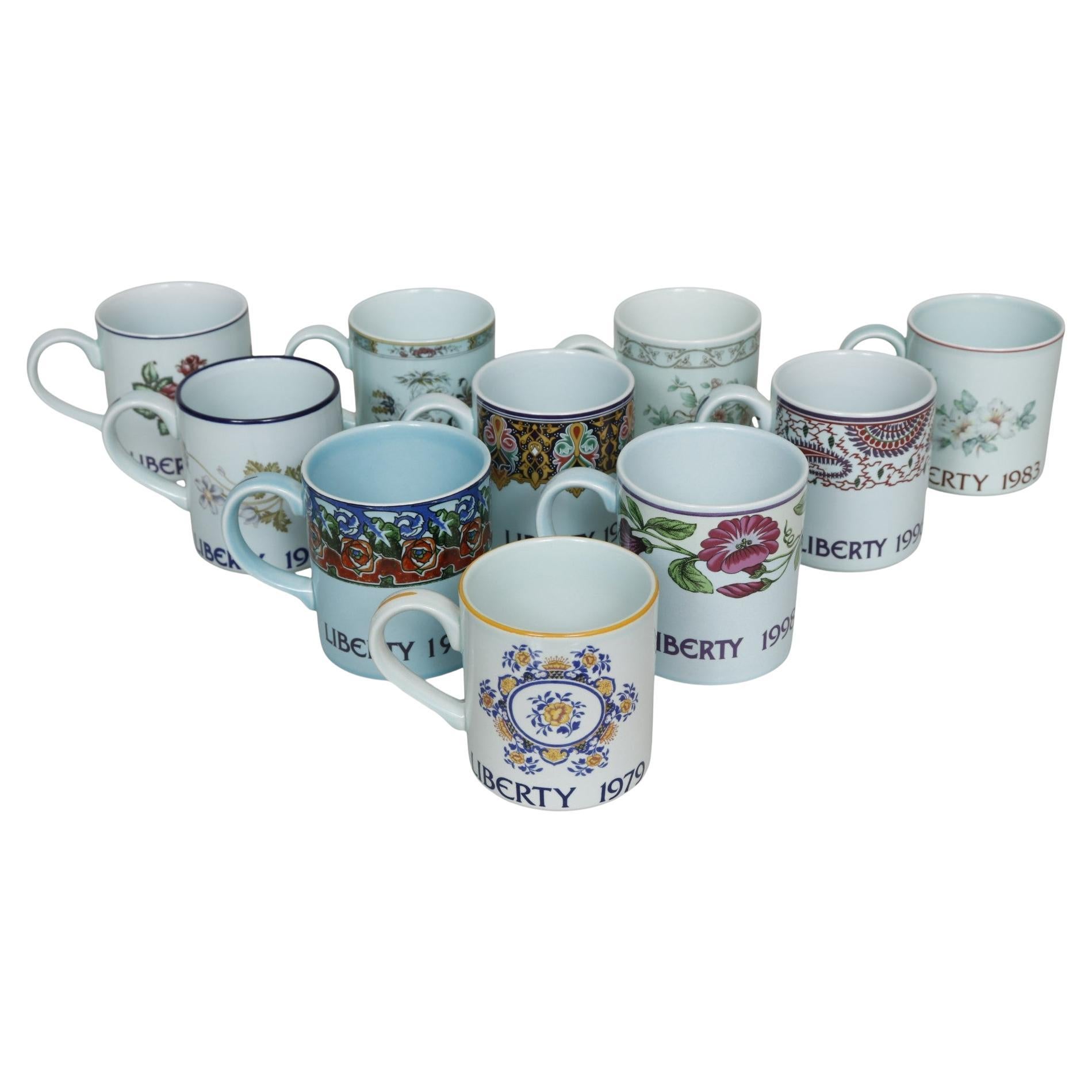 Tazas coleccionables del año 1979-1999 de Liberty of London, lote de 10 en venta