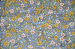 Liberty of London "Fields of Florals" Blue Borders Silk Scarf