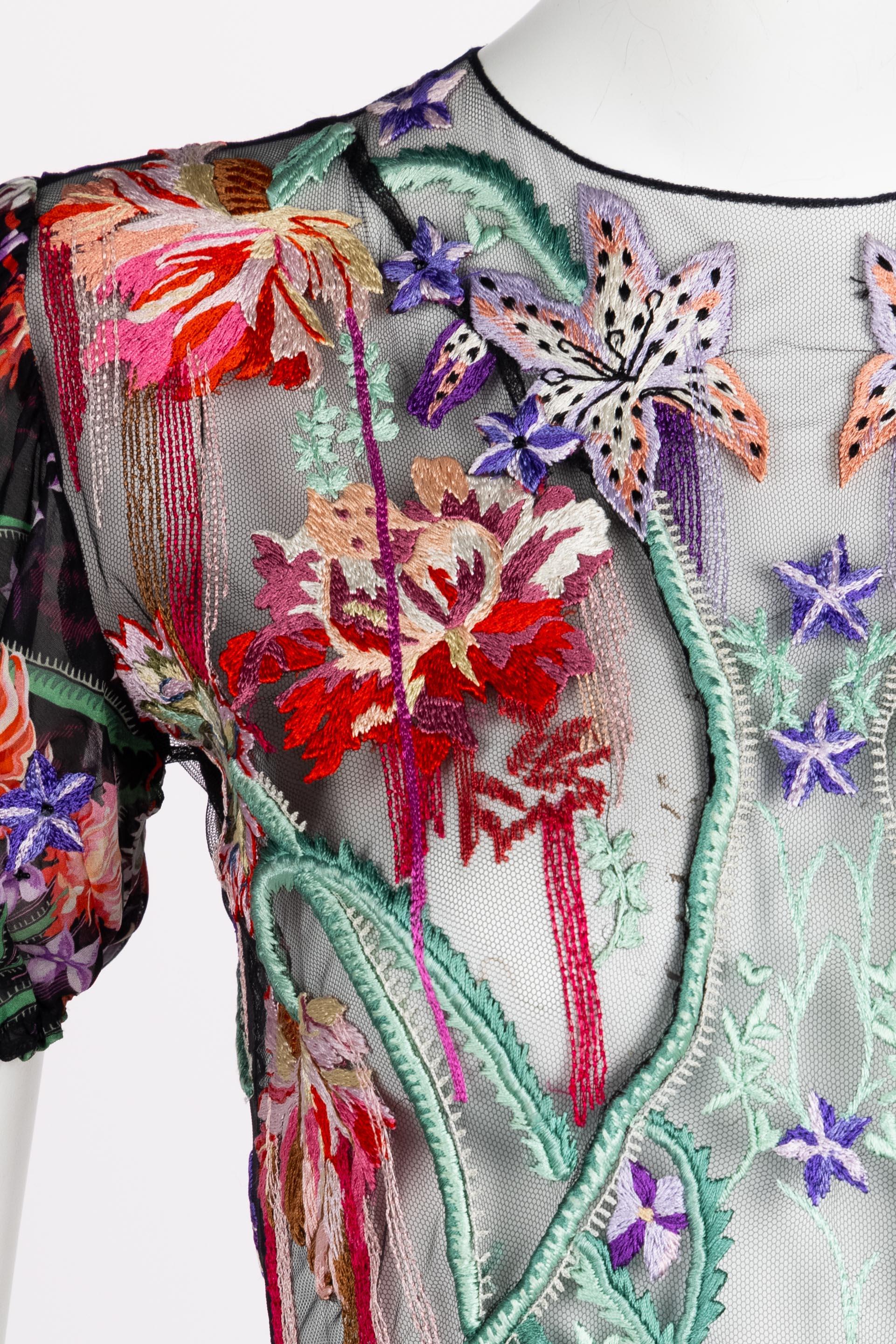 Liberty of London Floral Embroidered Silk Maxi Dress, Spring 2020 1