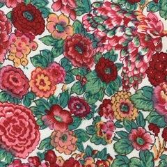 LIBERTY OF LONDON Rote & Grüne Krawatte mit Blumendruck aus Baumwolle