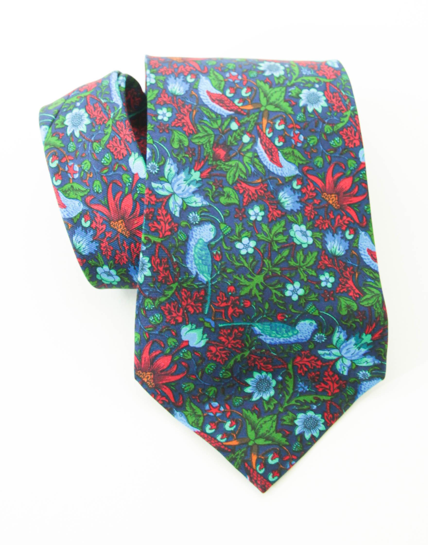 LIBERTY of London Seide Krawatte Herren Kleid Necktie Tropical Dschungel im Angebot 2