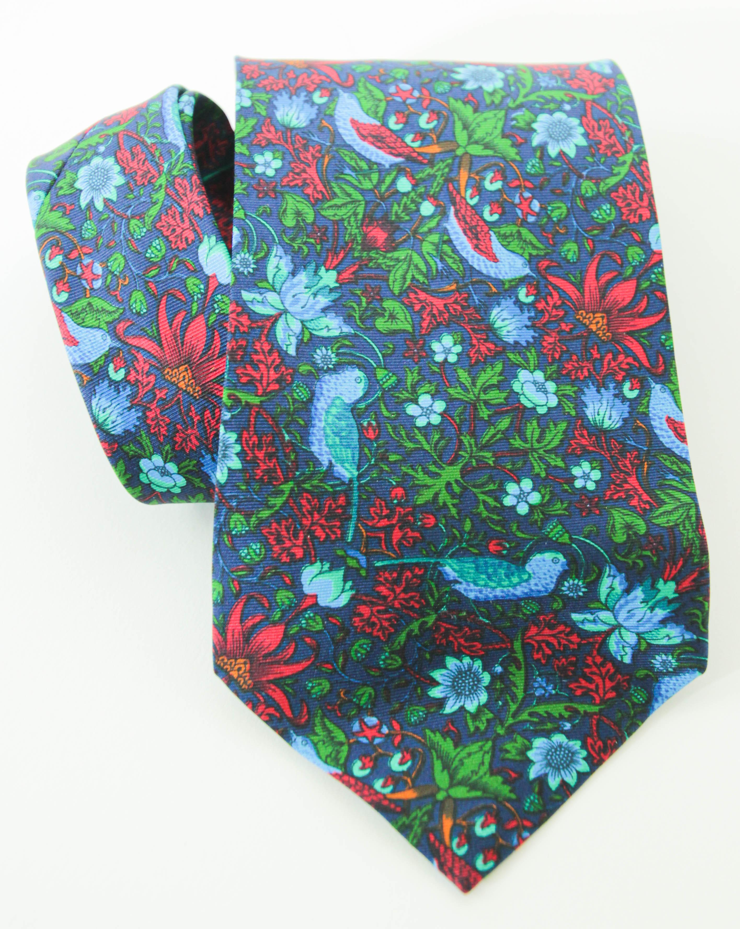 LIBERTY of London Seide Krawatte Herren Kleid Necktie Tropical Dschungel im Angebot 3