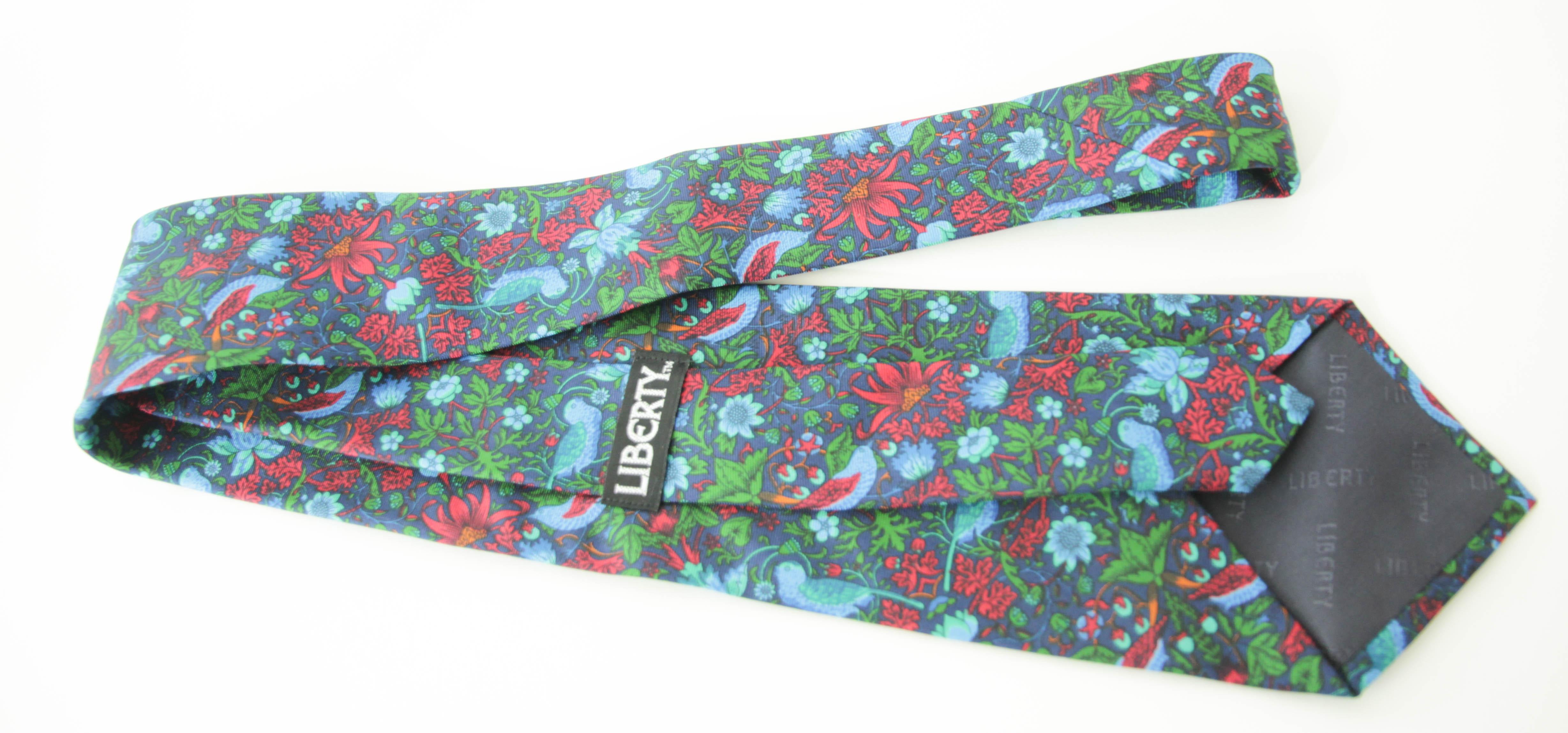 LIBERTY of London Seide Krawatte Herren Kleid Necktie Tropical Dschungel im Angebot 4