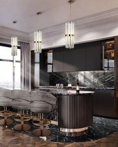 Modern Crystal Glass Liberty Small Pendant Lamp by Luxxu
