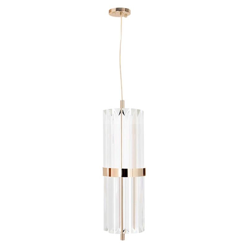 Modern Crystal Glass Liberty Small Pendant Lamp by Luxxu For Sale