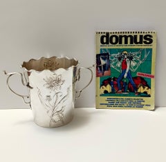 Liberty Style Silvered Brass Ice Bucket / Wine Cooler or Vase by Carl Deffner