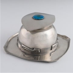 Liberty Tudric Pewter Inkwell by Archibald Knox