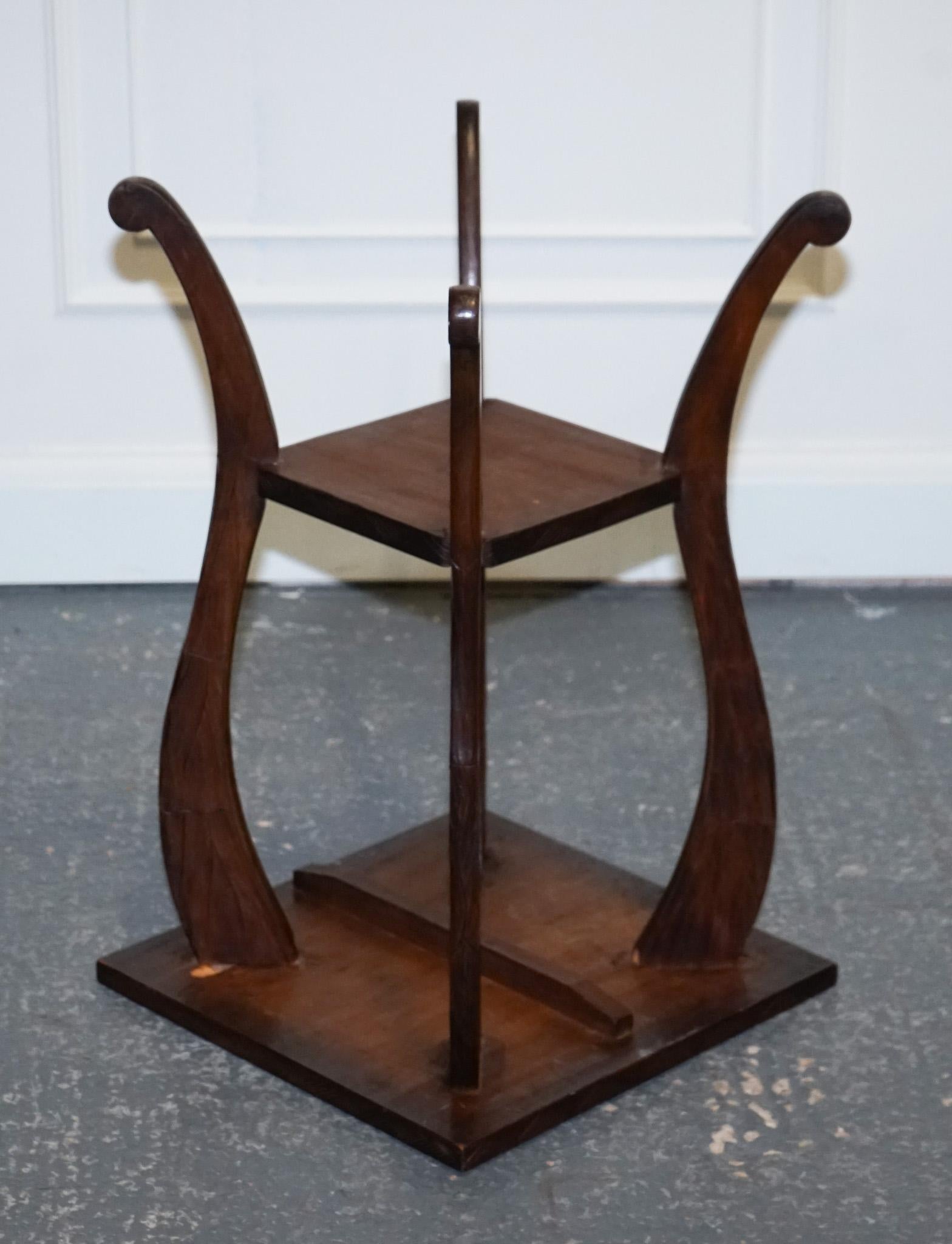 Liberty's London 1950s Hand Carved Occasional Side End Lamp Wine Table For Sale 7