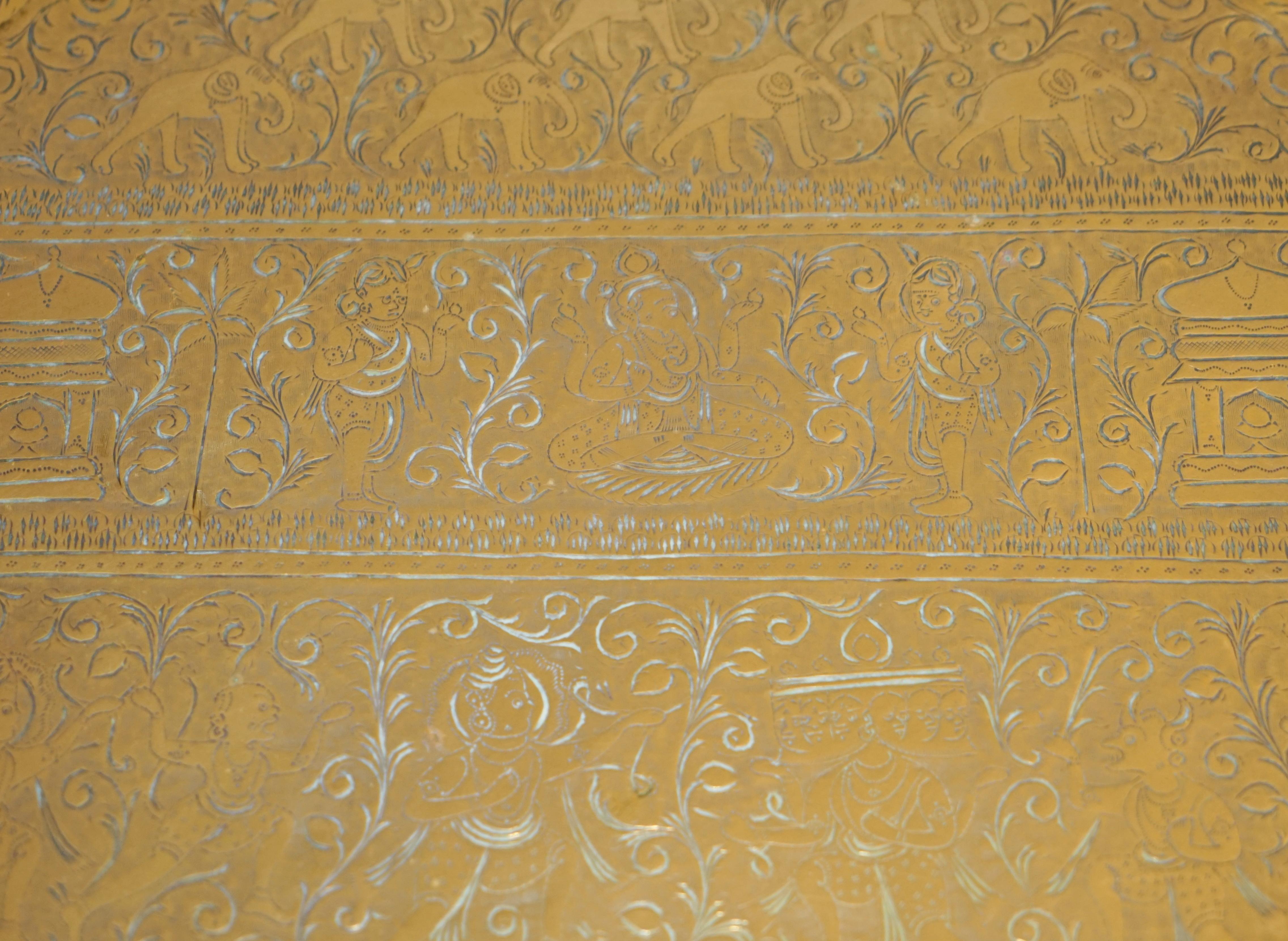 LIBERTY'S LONDON MOROCCAN BRASS FOLDiNG TRAY TABLE 4