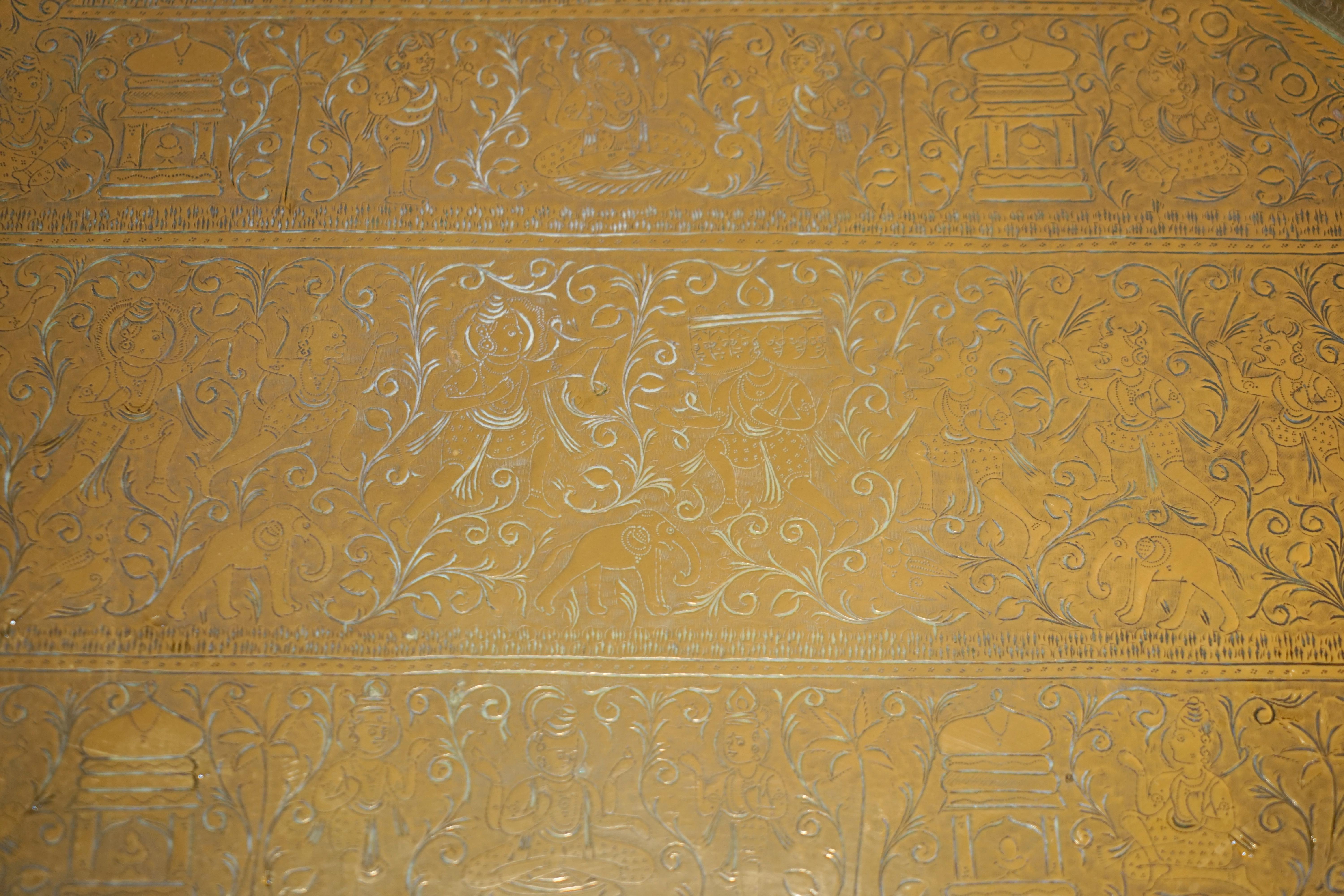 LIBERTY'S LONDON MOROCCAN BRASS FOLDiNG TRAY TABLE 5