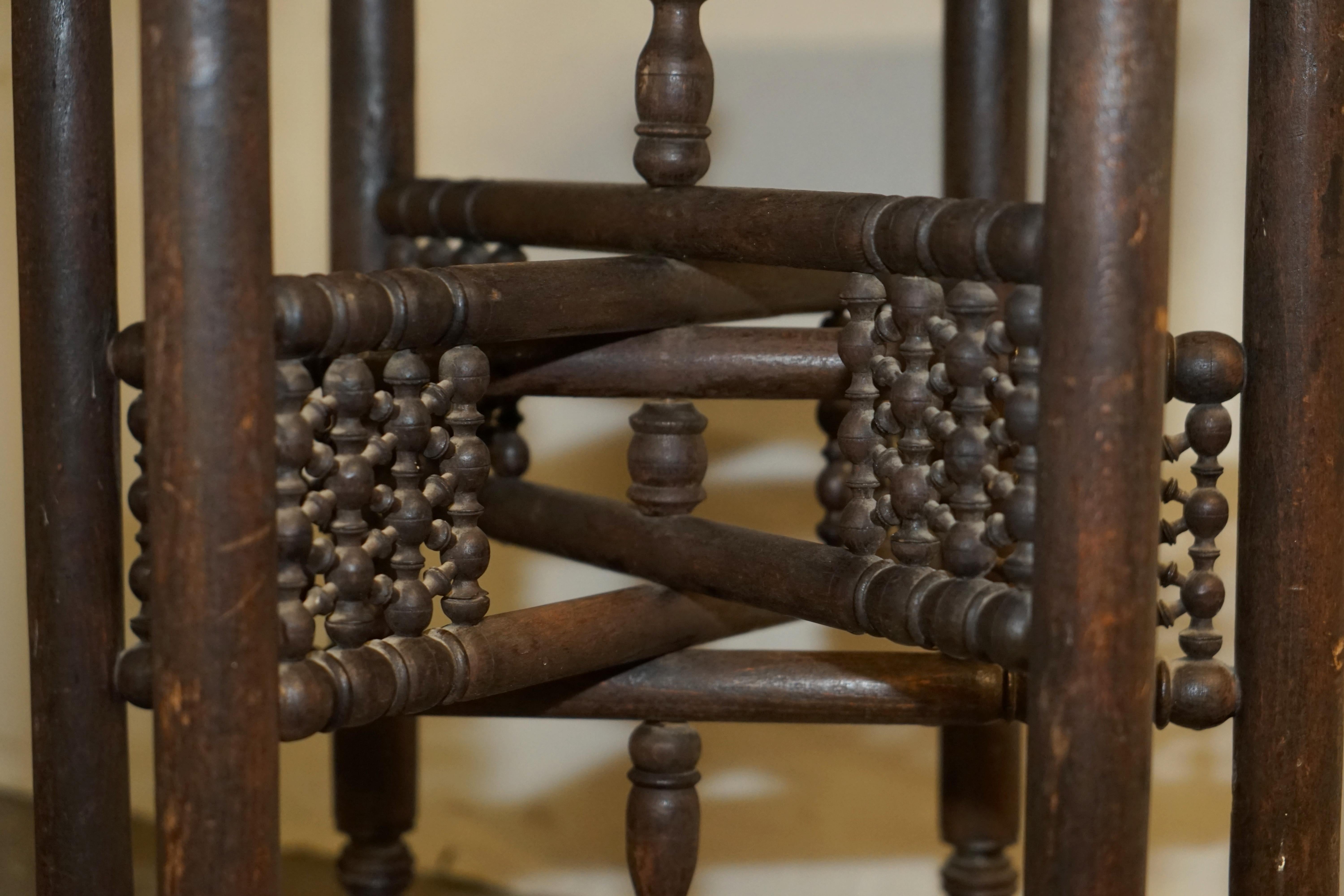 LIBERTY'S LONDON MOROCCAN BRASS FOLDiNG TRAY TABLE 7