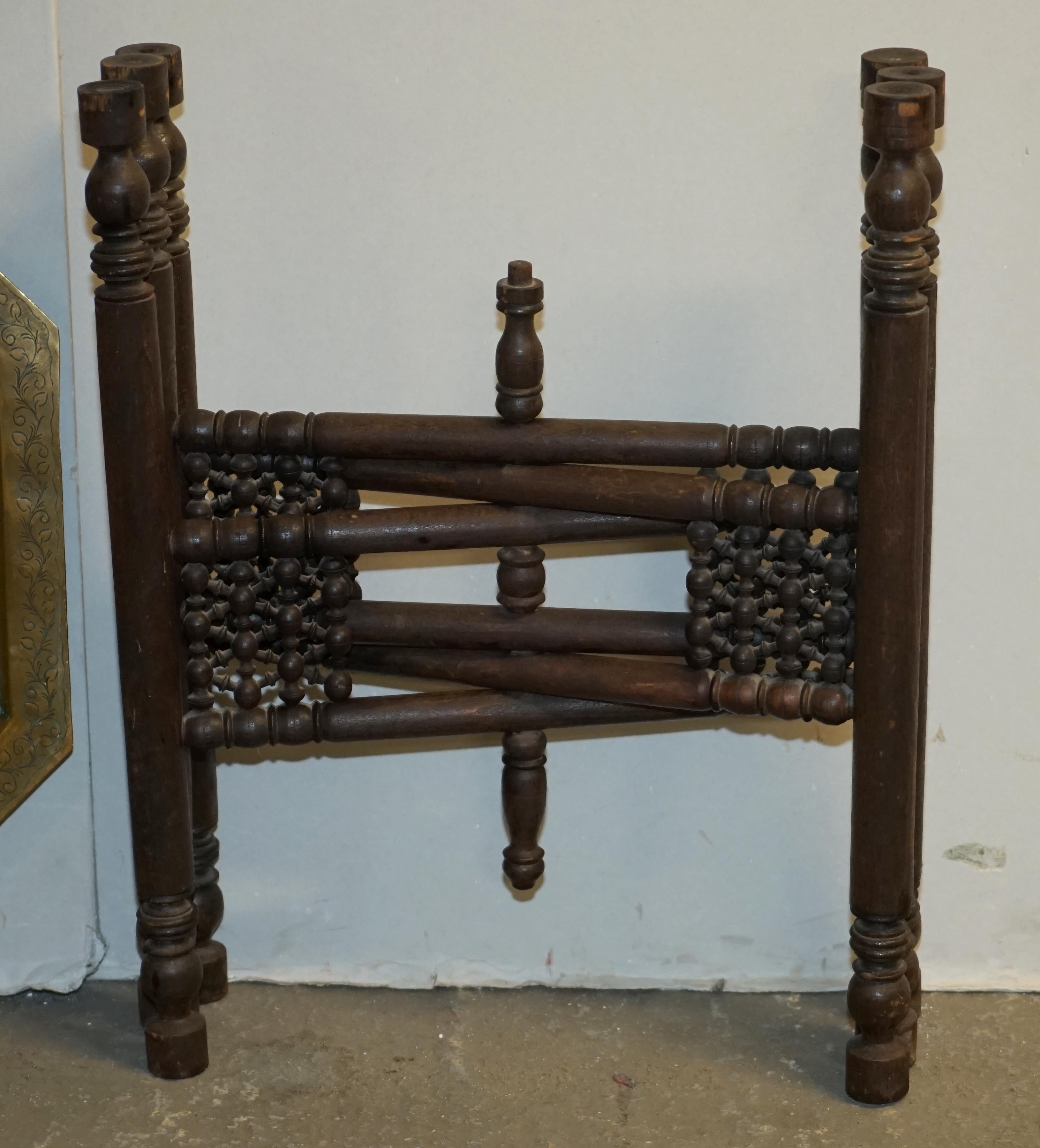 Hand-Crafted LIBERTY'S LONDON MOROCCAN BRASS FOLDiNG TRAY TABLE