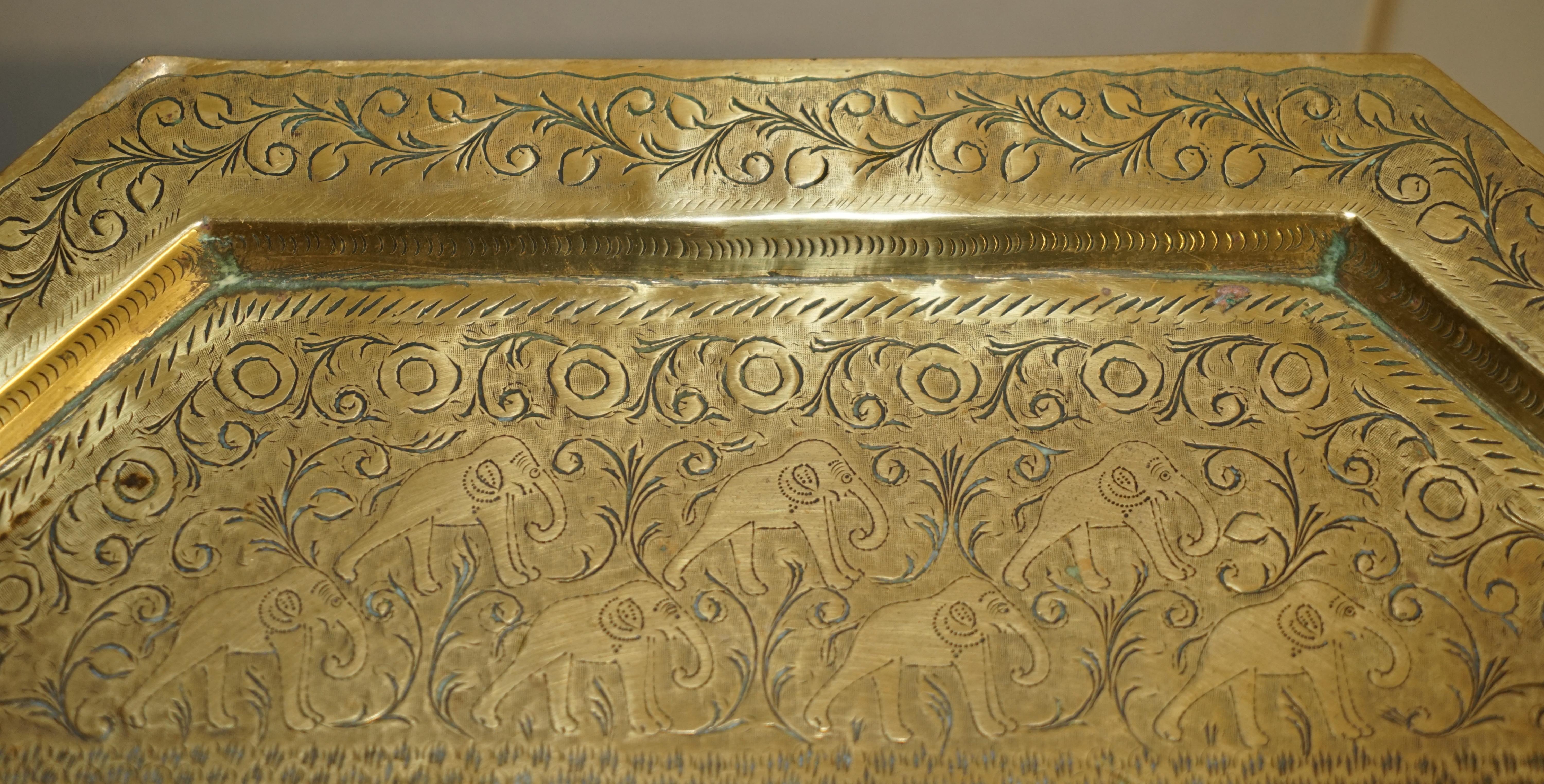 LIBERTY'S LONDON MOROCCAN BRASS FOLDiNG TRAY TABLE 1