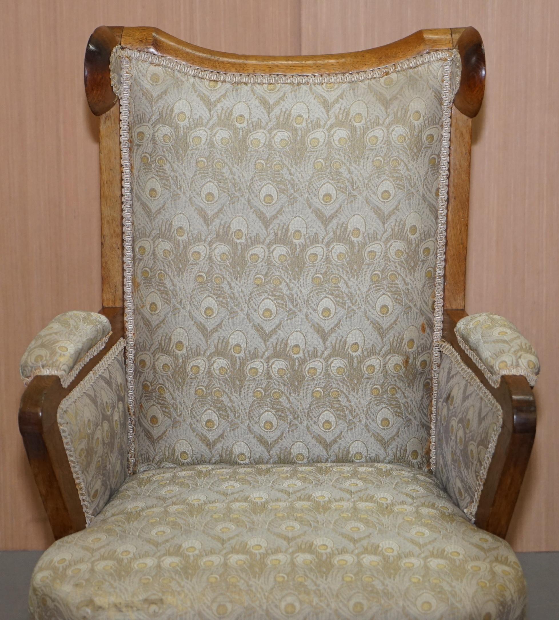 peacock fabric chair