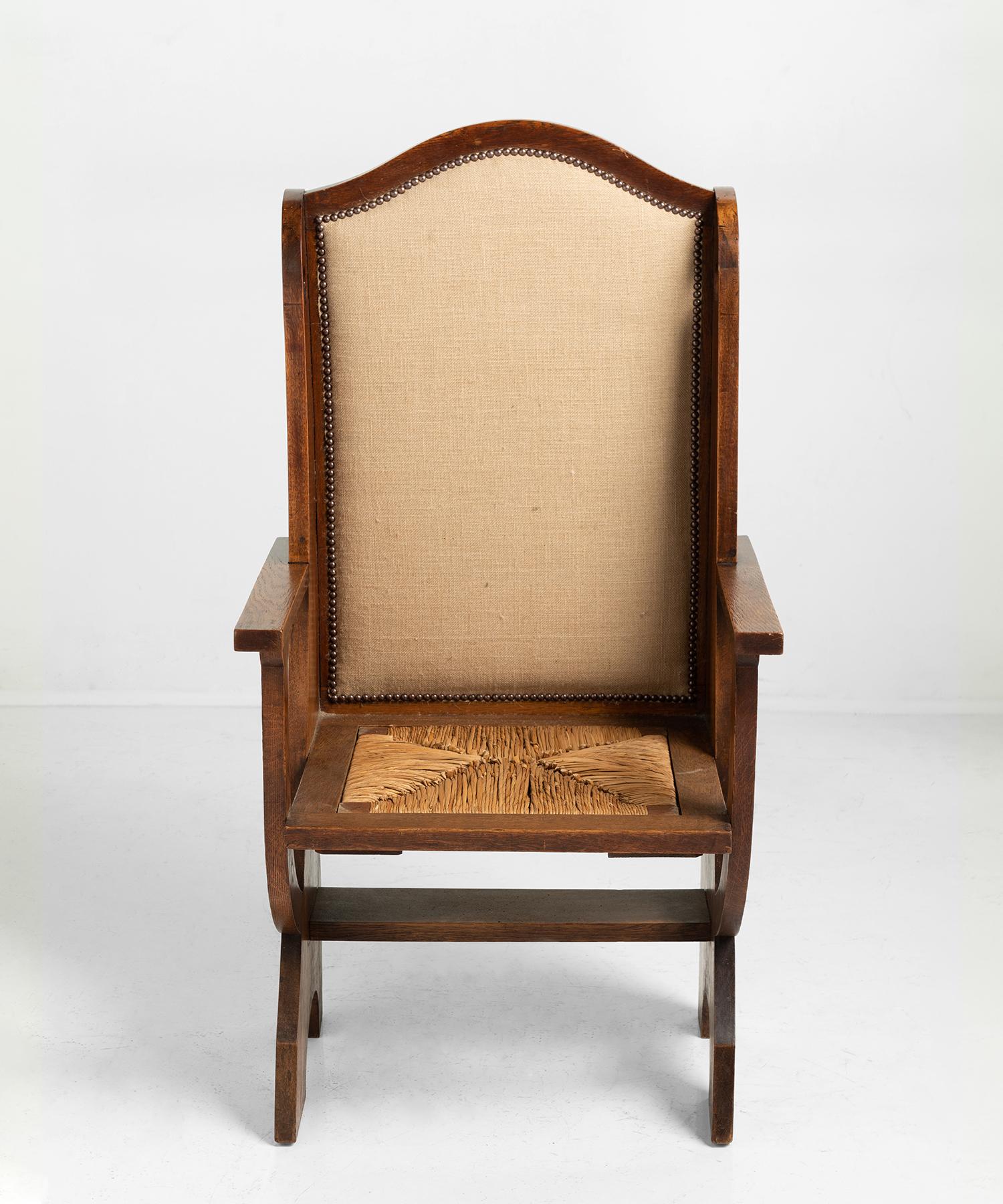 Liberty's Oak Armchair by Leonard Wyburn In Good Condition In Culver City, CA