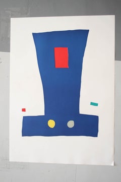 "Liblatur" Original Bauhaus Artist Linocut Print, Signed Werner Graeff