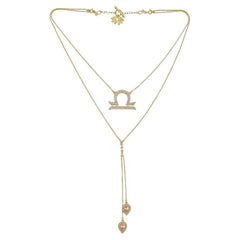 Libra Collier avec signe du zodiaque détachable 3 en 1