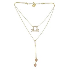 Libra Collier avec signe du zodiaque détachable 3 en 1