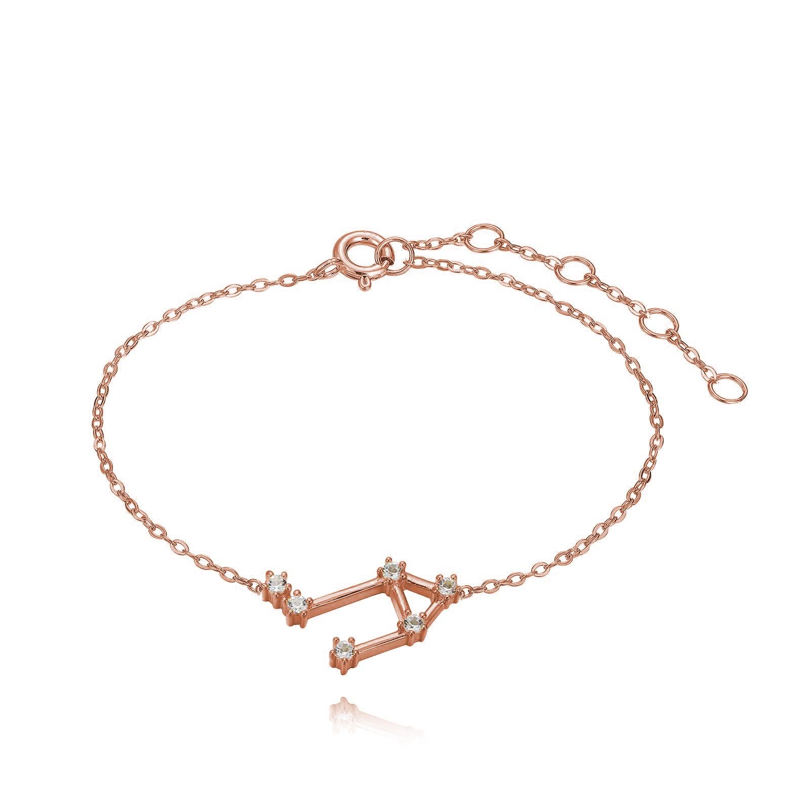 You are unique and your zodiac tells part of your story.  How your zodiac is displayed in the beautiful nighttime sky is what we want you to carry with you always. This libra constellation anklet shares a part of your personality with us all  .925