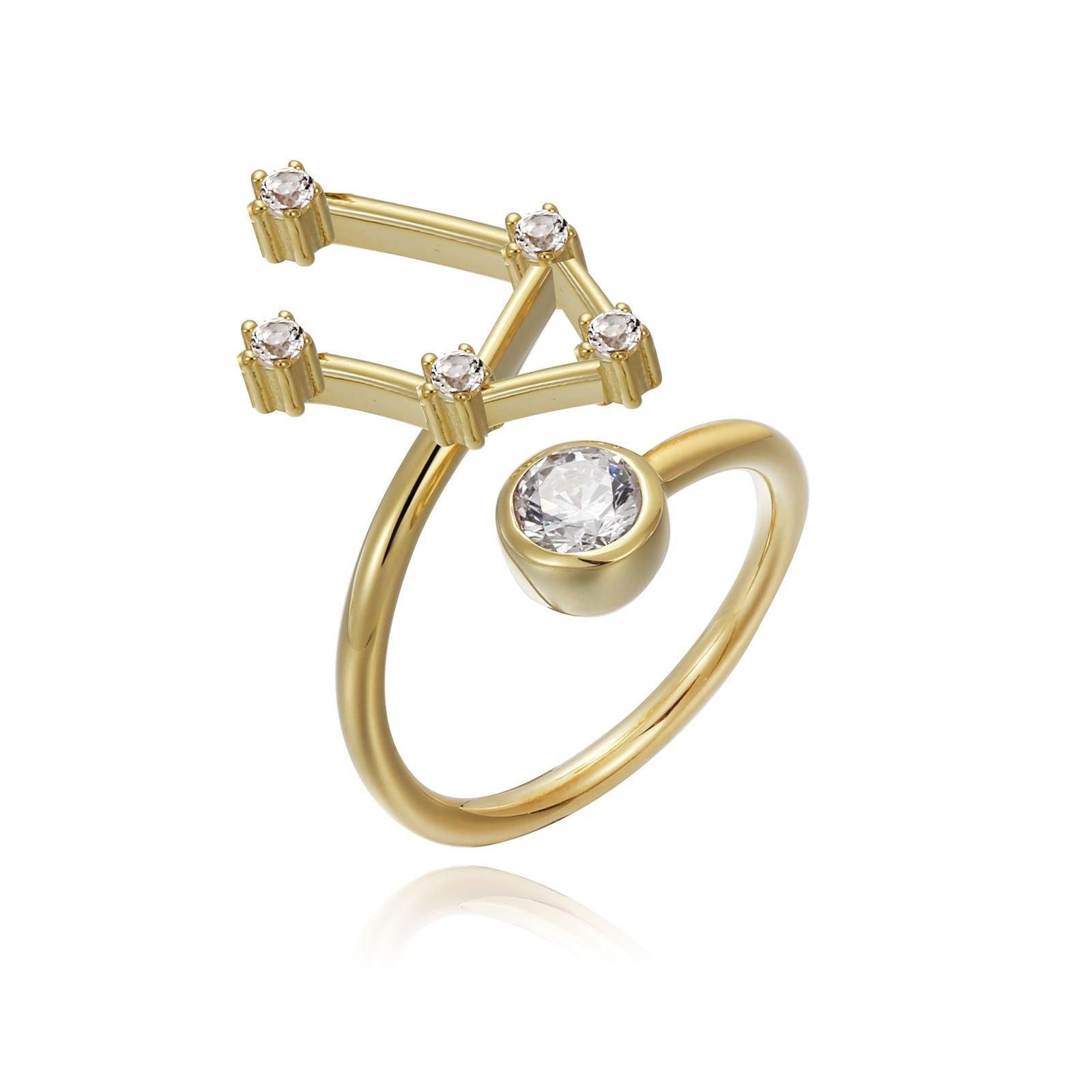Im Angebot: Libra Sternzeichen Ring () 4