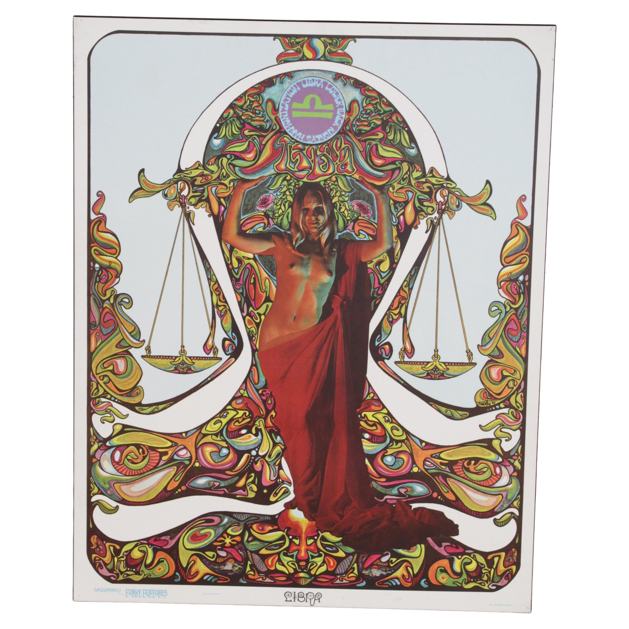 Libra Funky Features poster 1967 For Sale