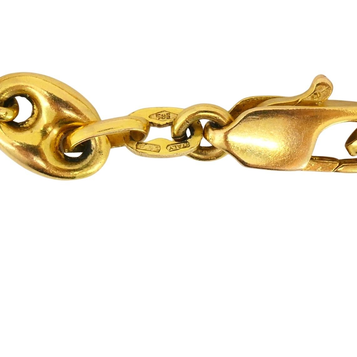 Ciondolo della Bilancia A Link in oro 14k in vendita 2
