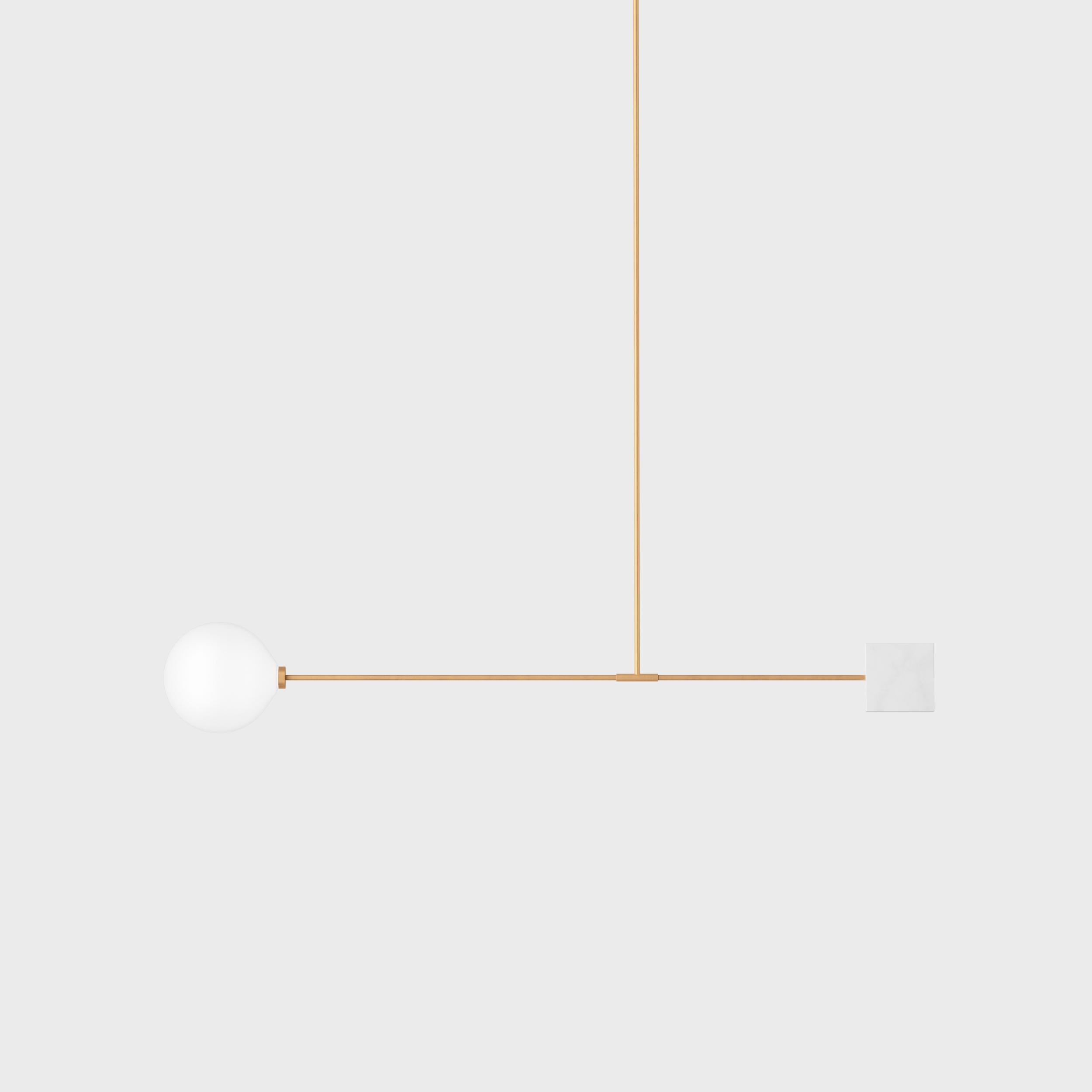 Libra Quad, Contemporary Ceiling Lamp, Brass and Marble, Black In New Condition In Paris, IDF