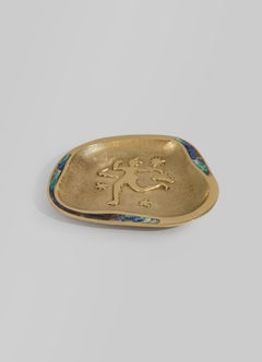 Libra Trinket Tray aus Messing mit Halbedelsteinen, Viya von Vikram Goyal