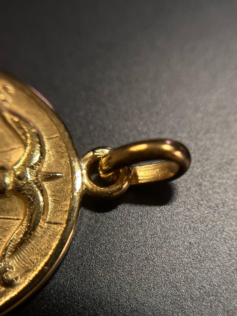 Libra Zodiac by Becker Caduceus Hermes Snake Symbol 18K Yellow Solid Gold France 5