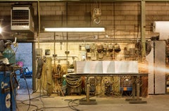 Library Bookcase Shelf in Brushed and Waxed Aluminum Plate by Jonathan Nesci