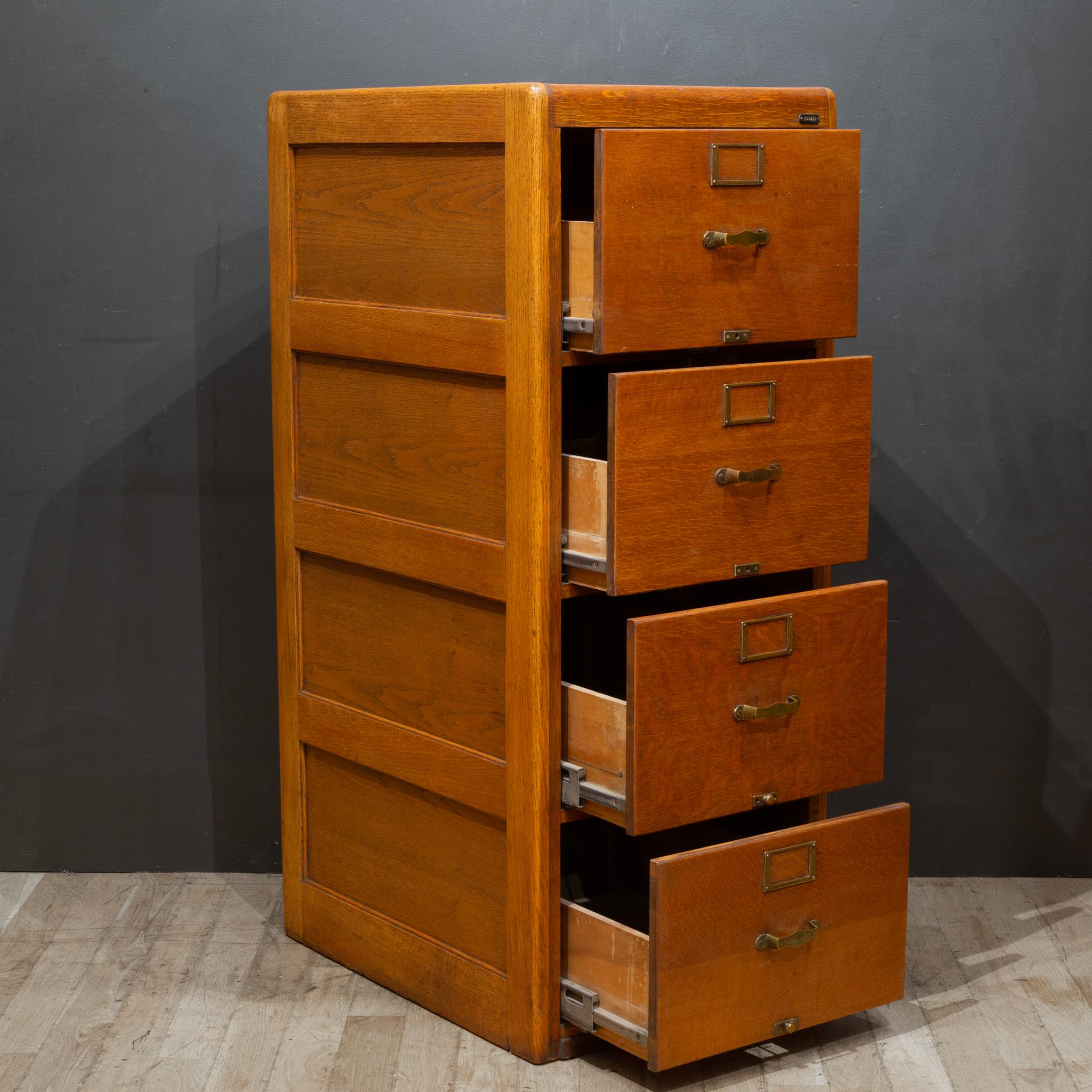Library Bureau Makers Oak File Cabinet c.1928 For Sale at 1stDibs