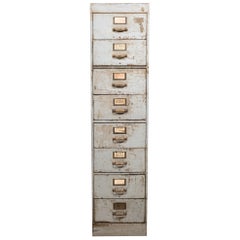 Used Library Bureau Sole Makers Inc. Factory 8-Drawer Steel File Cabinet, circa 1940 