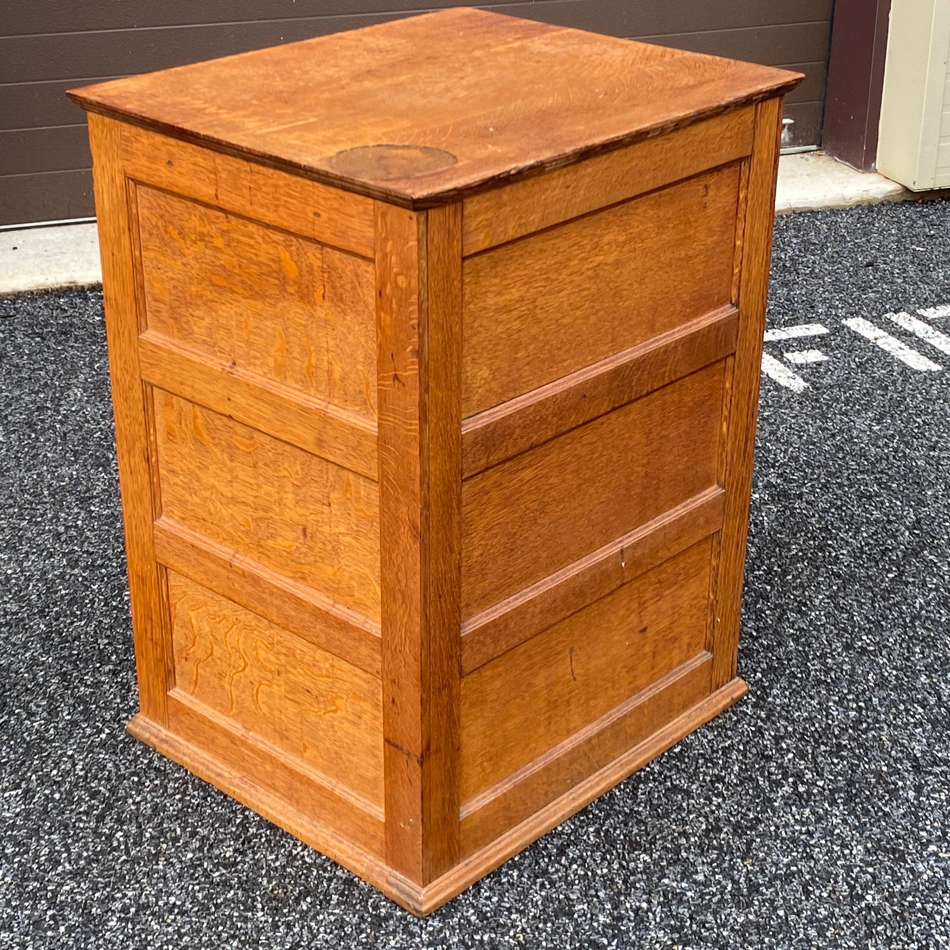 Library Bureau Sole Makers Oak Library Card Catalog Filing Cabinet For Sale 3
