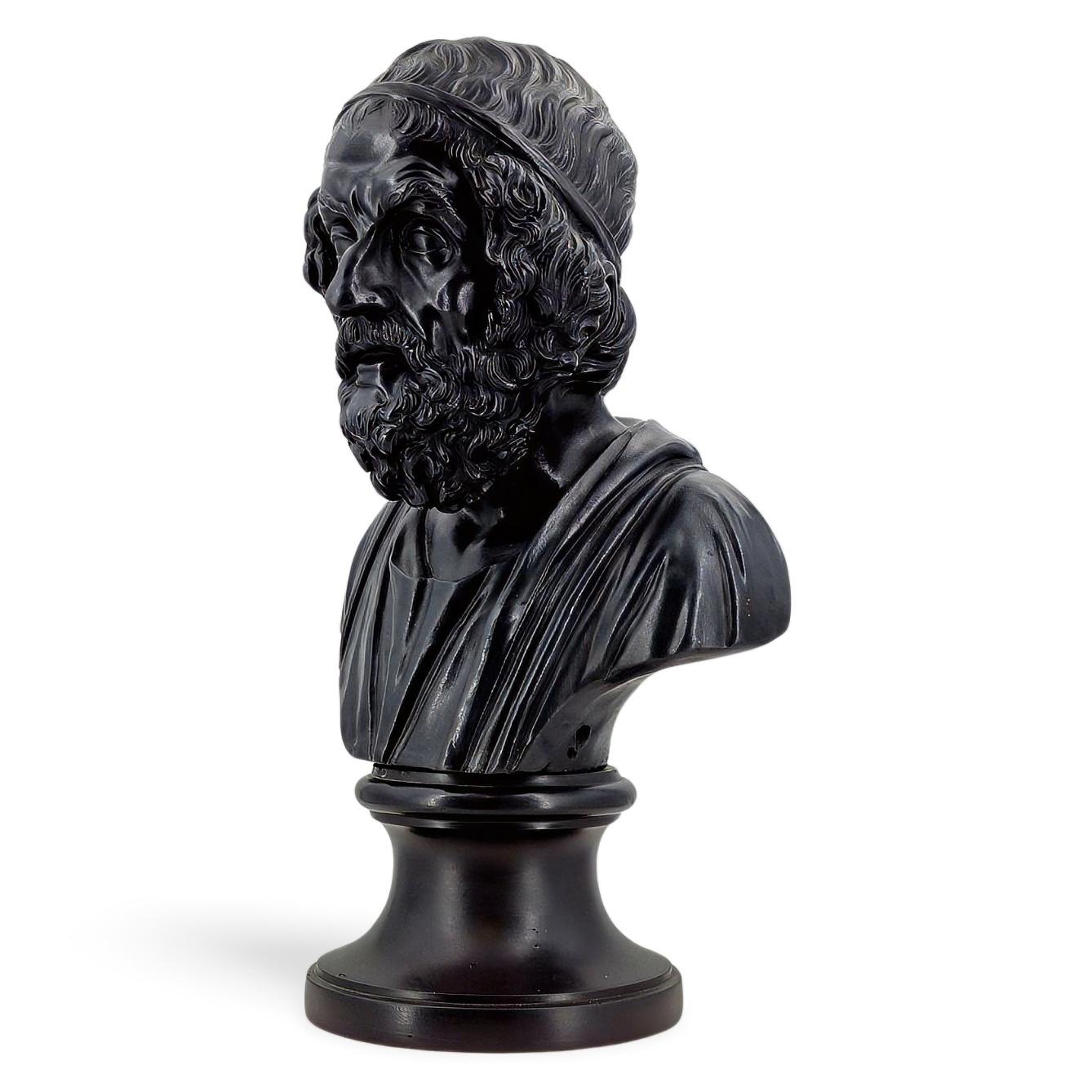 Biblioteca busto de Homero, Wedgwood, hacia 1775 Gres