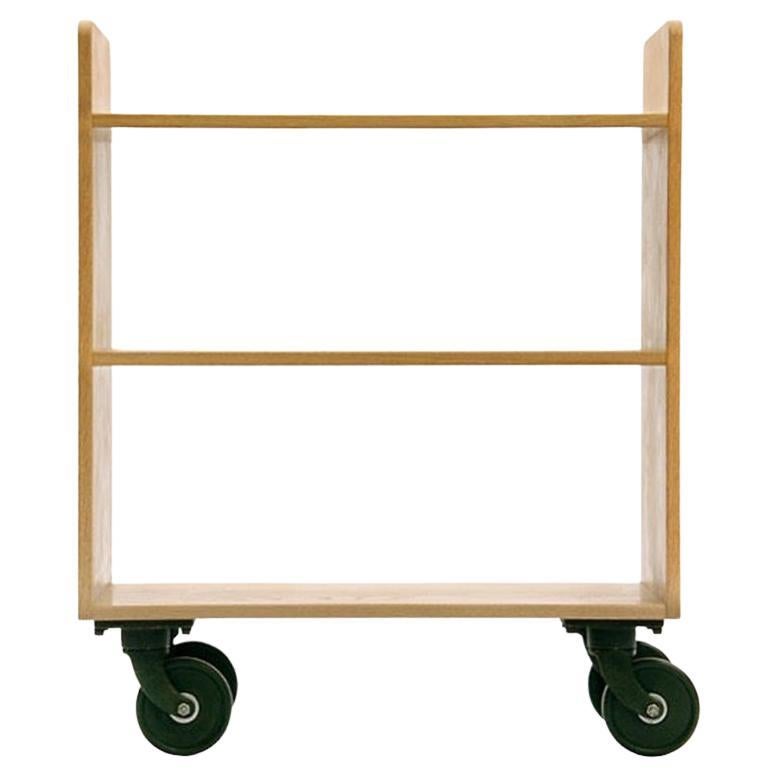 ‘Library Cart’ in Oak, Made to Order For Sale