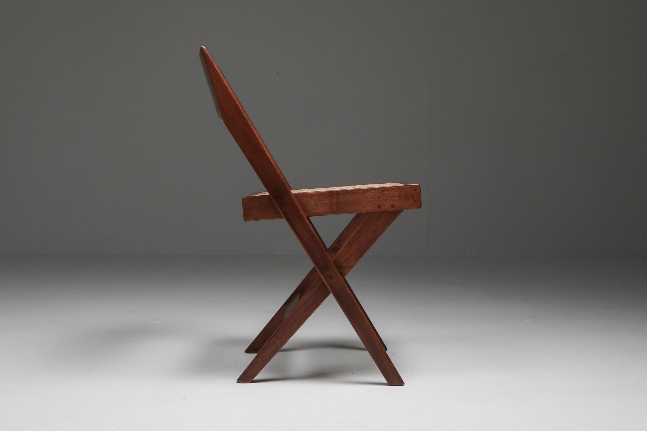 Indian Library Chair by Pierre Jeanneret, a Pair