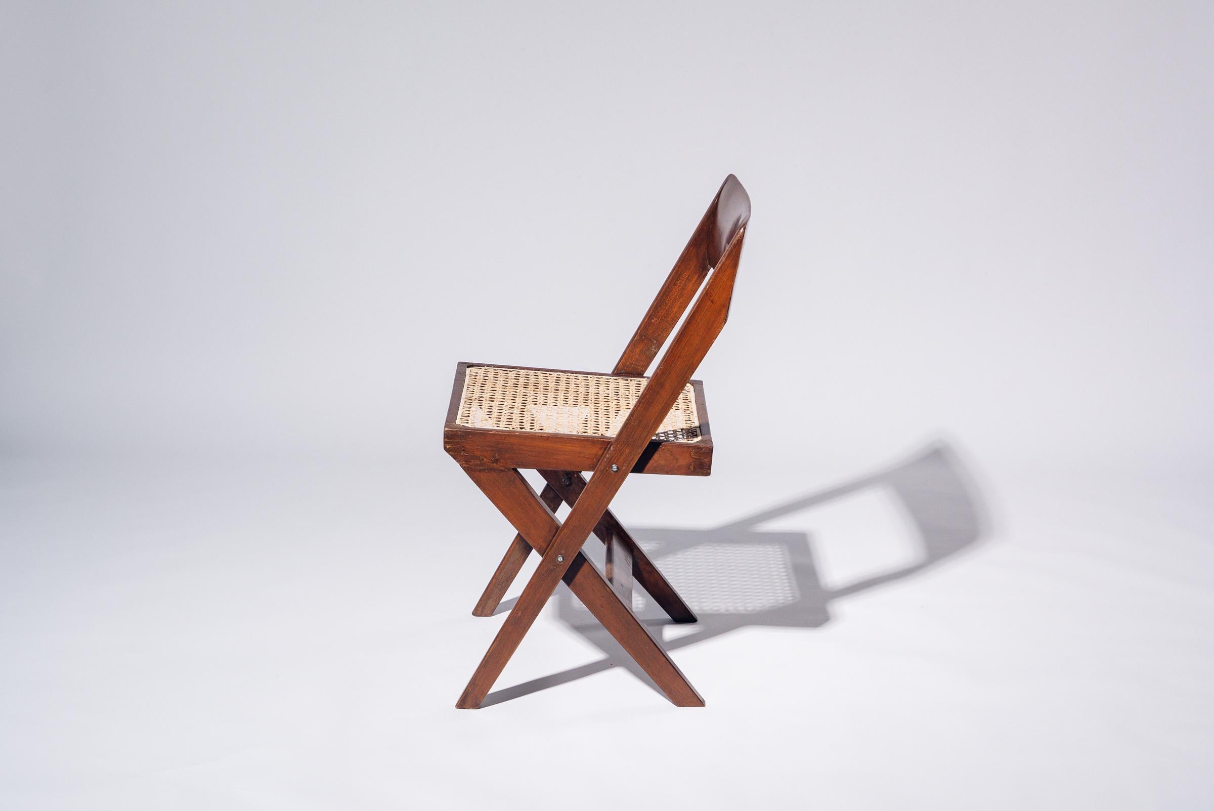 Mid-Century moderno Sedia da biblioteca di Pierre Jeanneret per Chandigarh, India, circa 1959-60 in vendita