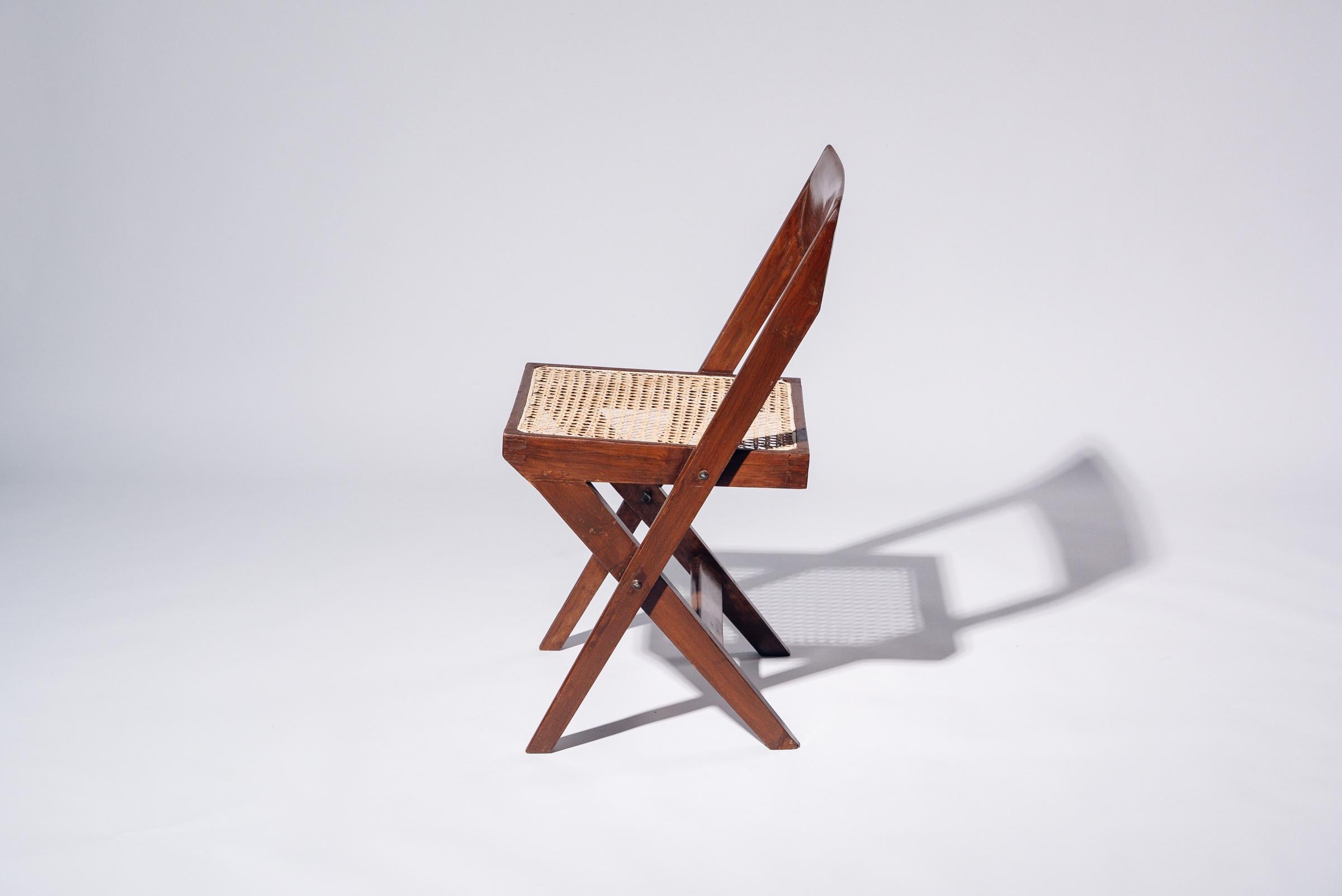 Mid-Century Modern Chaise de bibliothèque par Pierre Jeanneret pour Chandigarh, Inde, Circa 1959-60 en vente