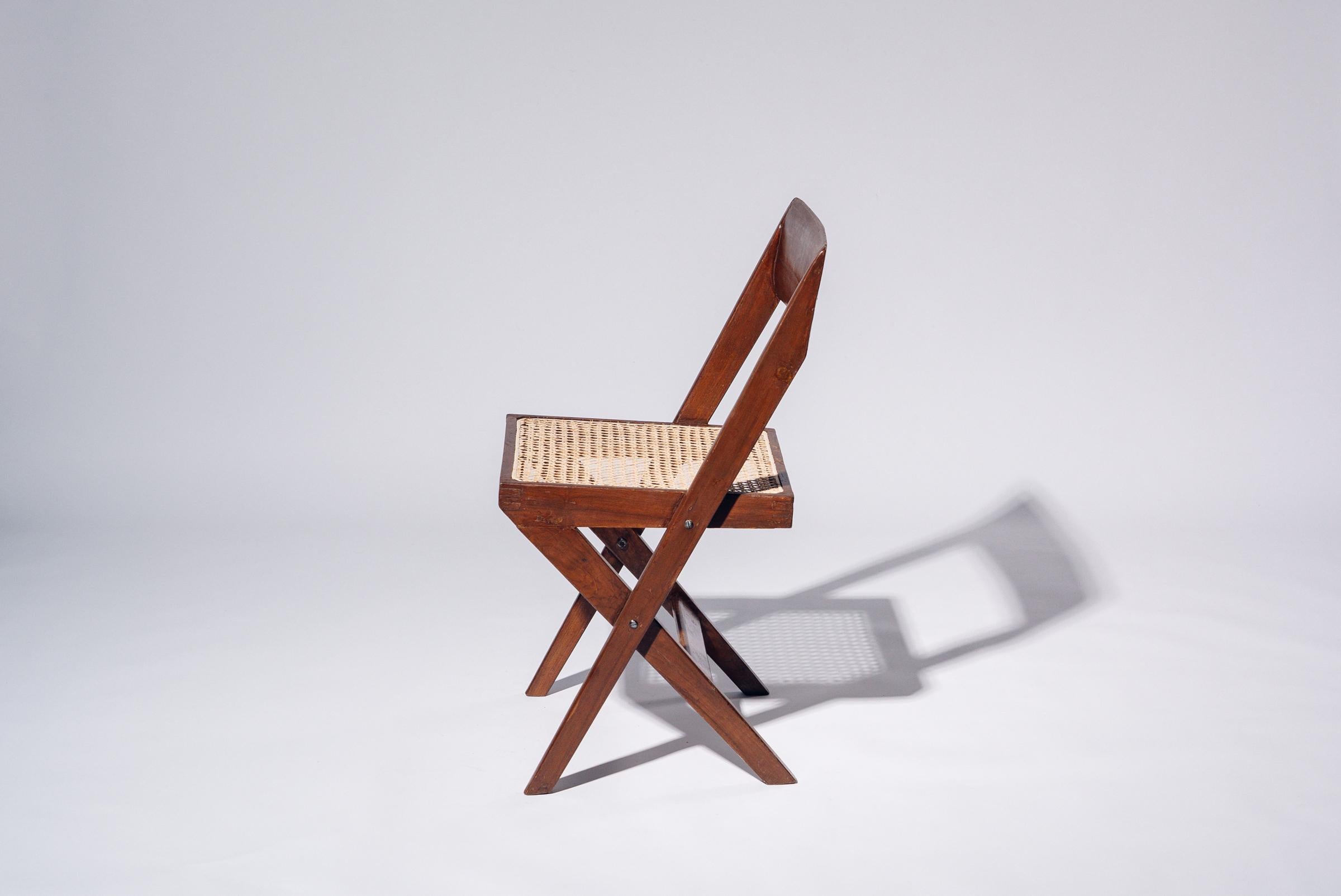 Mid-Century Modern Library Chair by Pierre Jeanneret for Chandigarh, India, Circa 1959-60 For Sale