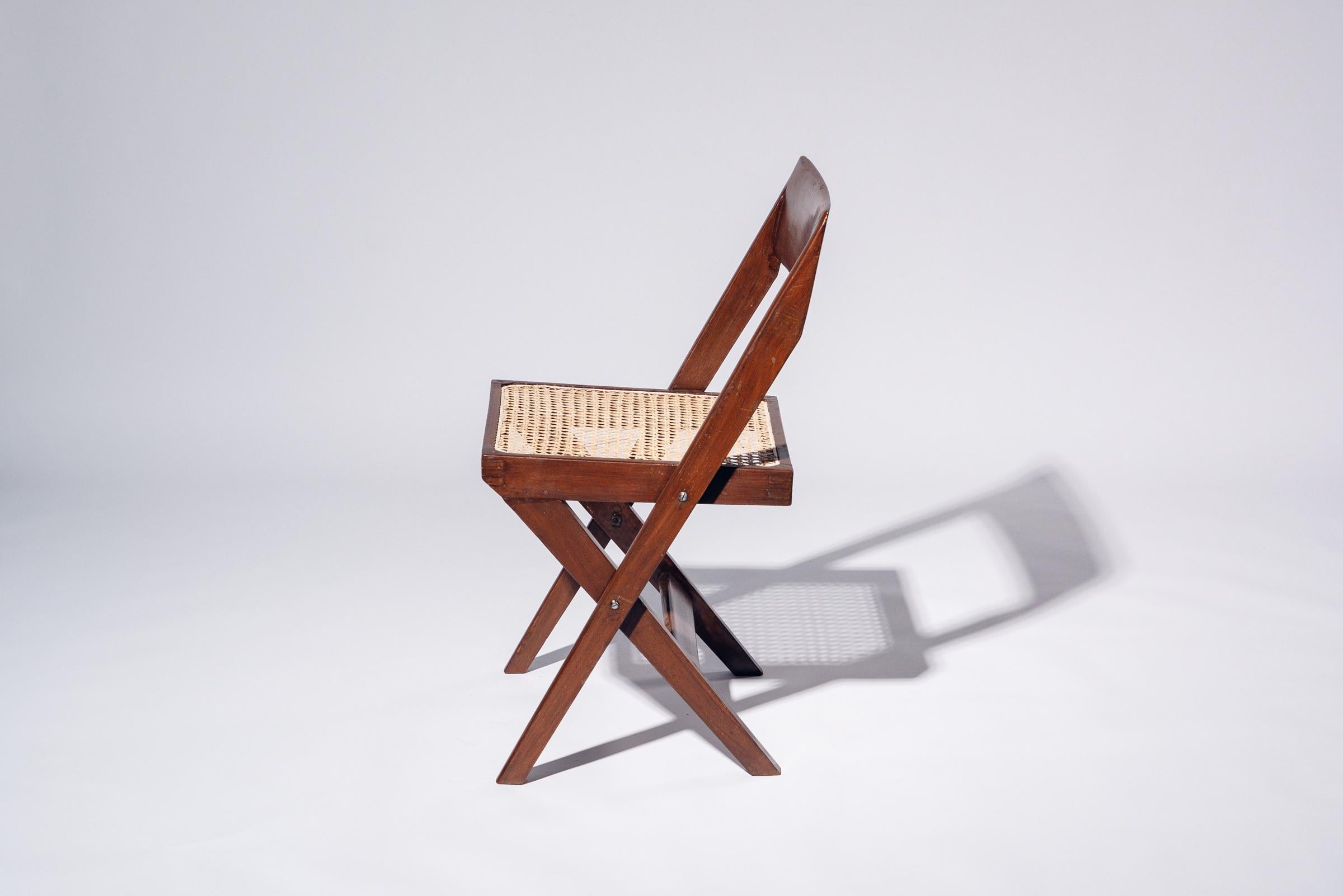 Mid-Century Modern Library Chair by Pierre Jeanneret for Chandigarh, India, Circa 1959-60 For Sale