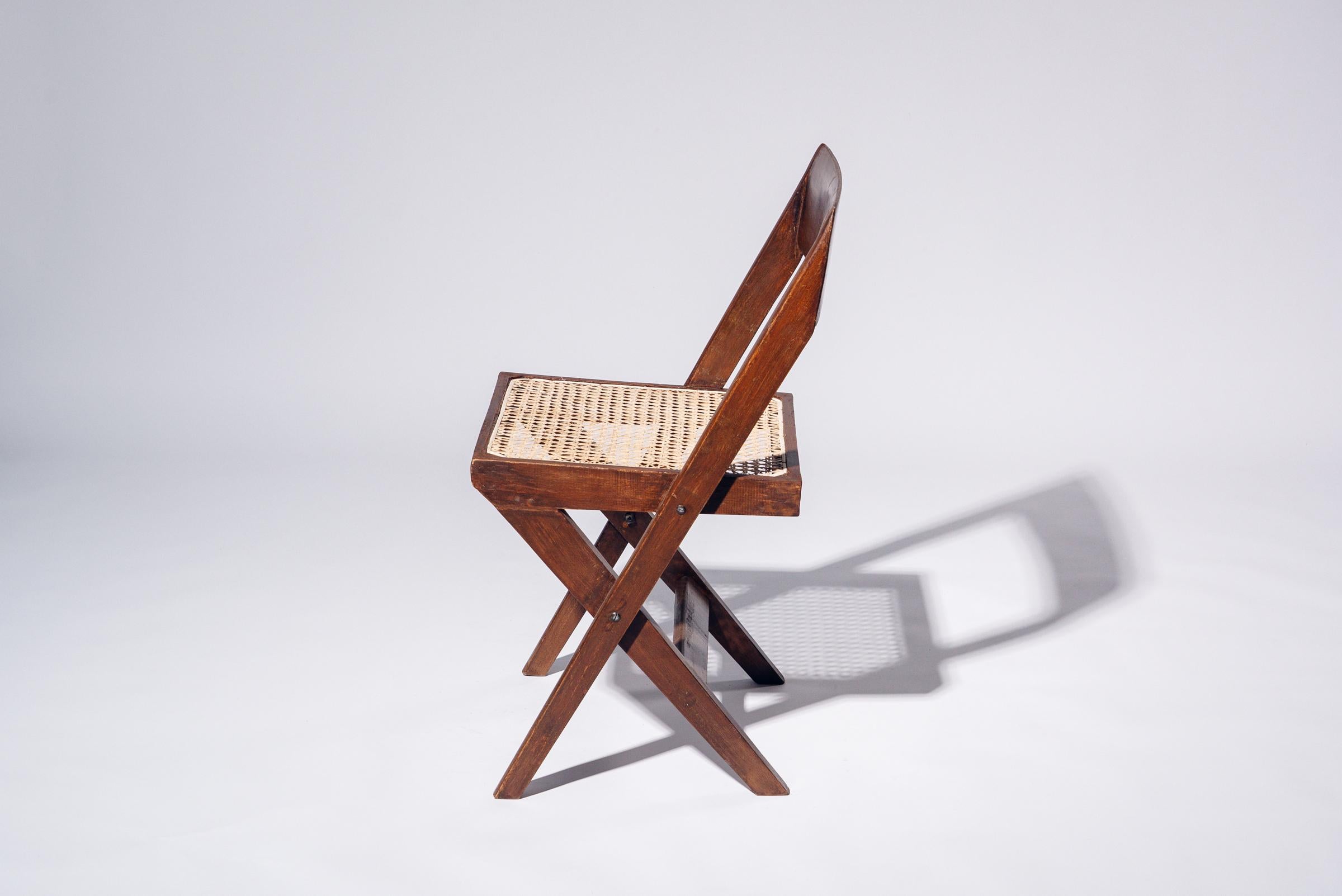 Mid-Century Modern Library Chair by Pierre Jeanneret for Chandigarh, India, Circa 1959-60 For Sale