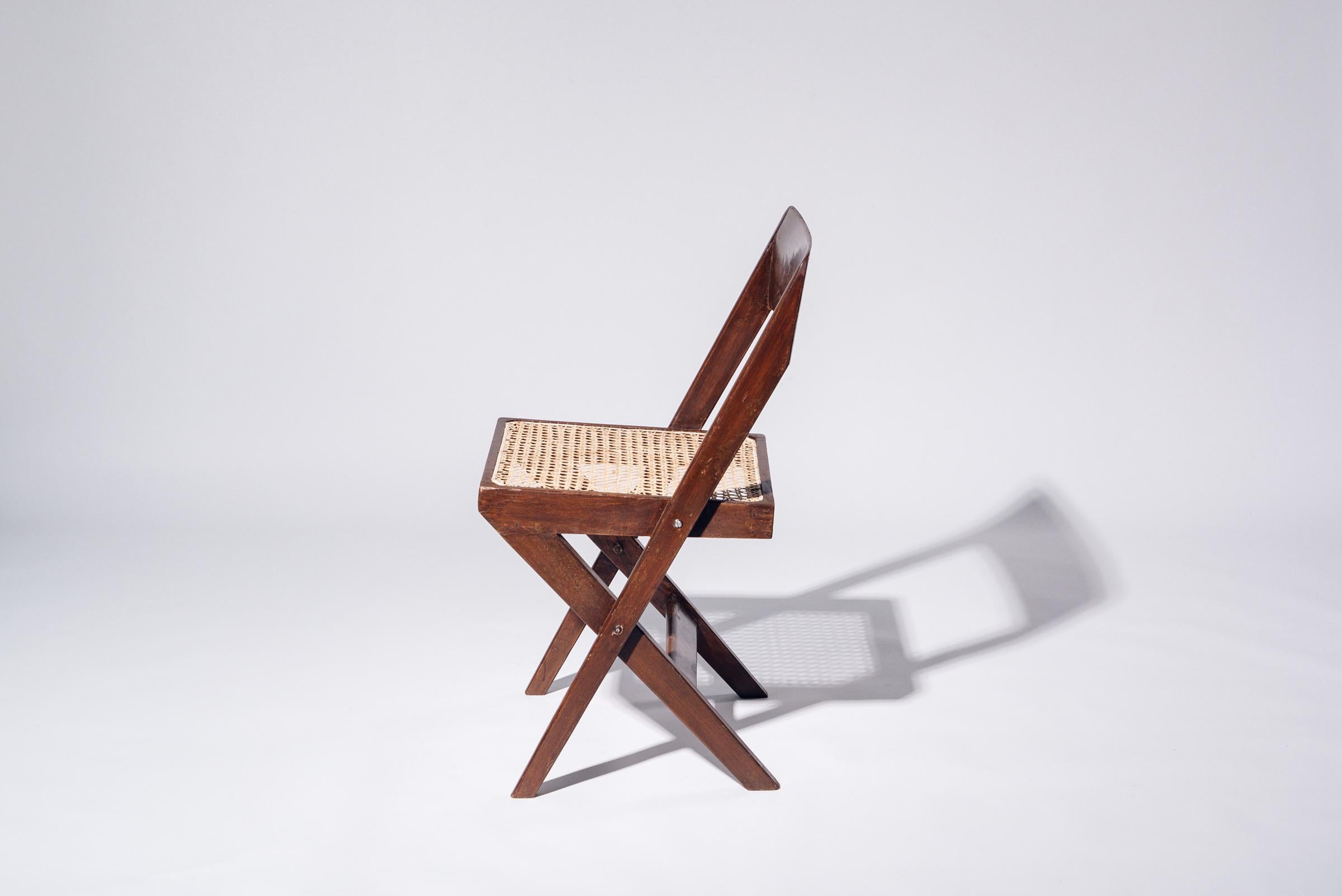 Mid-Century Modern Chaise de bibliothèque par Pierre Jeanneret pour Chandigarh, Inde, Circa 1959-60 en vente