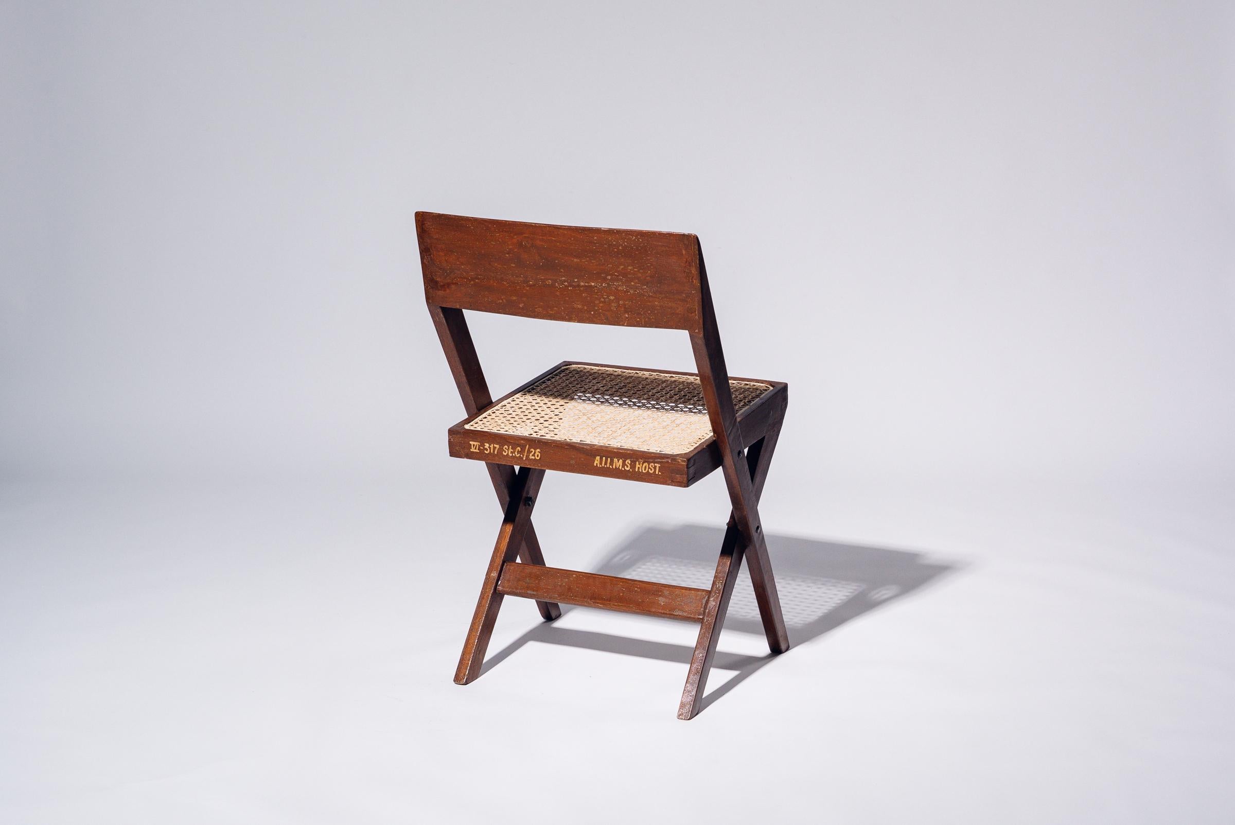 Indian Library Chair by Pierre Jeanneret for Chandigarh, India, Circa 1959-60 For Sale
