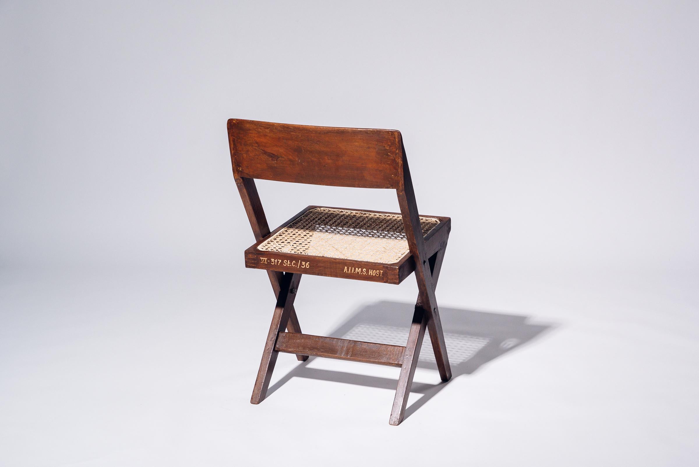 Indian Library Chair by Pierre Jeanneret for Chandigarh, India, Circa 1959-60 For Sale